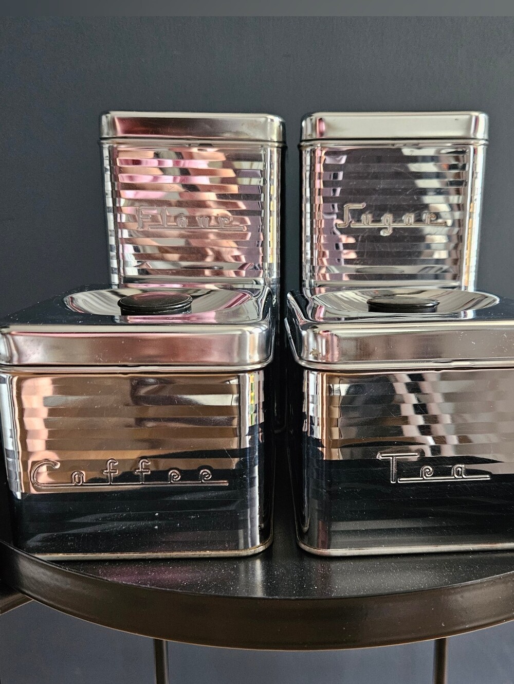 Set Of 4 Vintage Canisters MCM